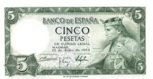 5 Pesetas 1954